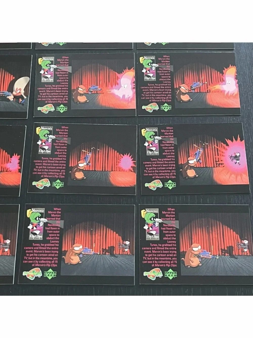 1996 Upper Deck Space Jam Marvins Flip Clips 24 Cards